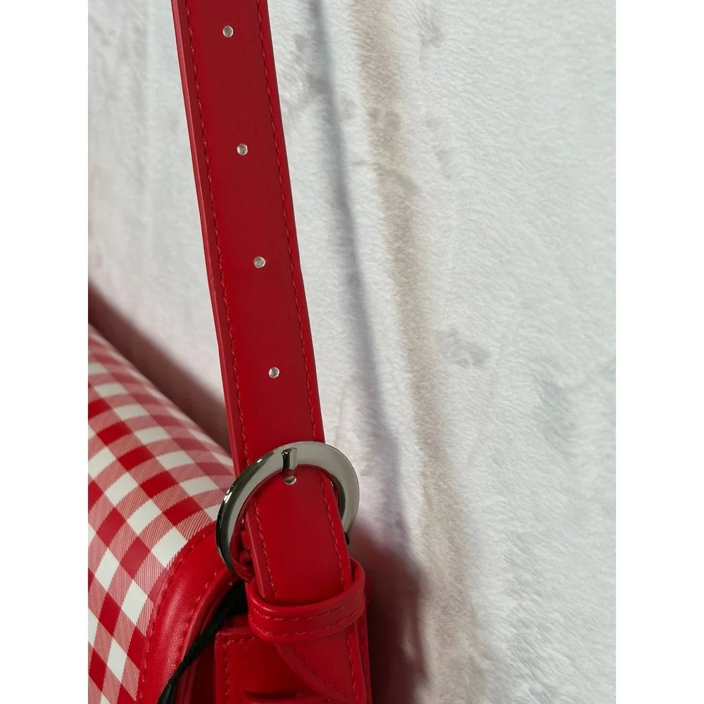 Steve Madden BTOOMSY Red Gingham Shoulder Bag Tomato Flap Purse NWT DT627585